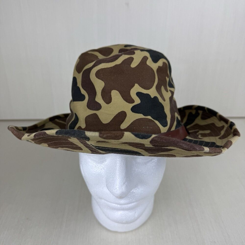 Vintage Orvis Hat Men’s Large Cowboy Camouflage Hunting Fishing Gore-Tex